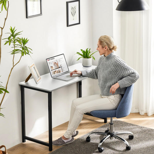 Sweetcrispy 32 Inch Small Computer Desk White Black