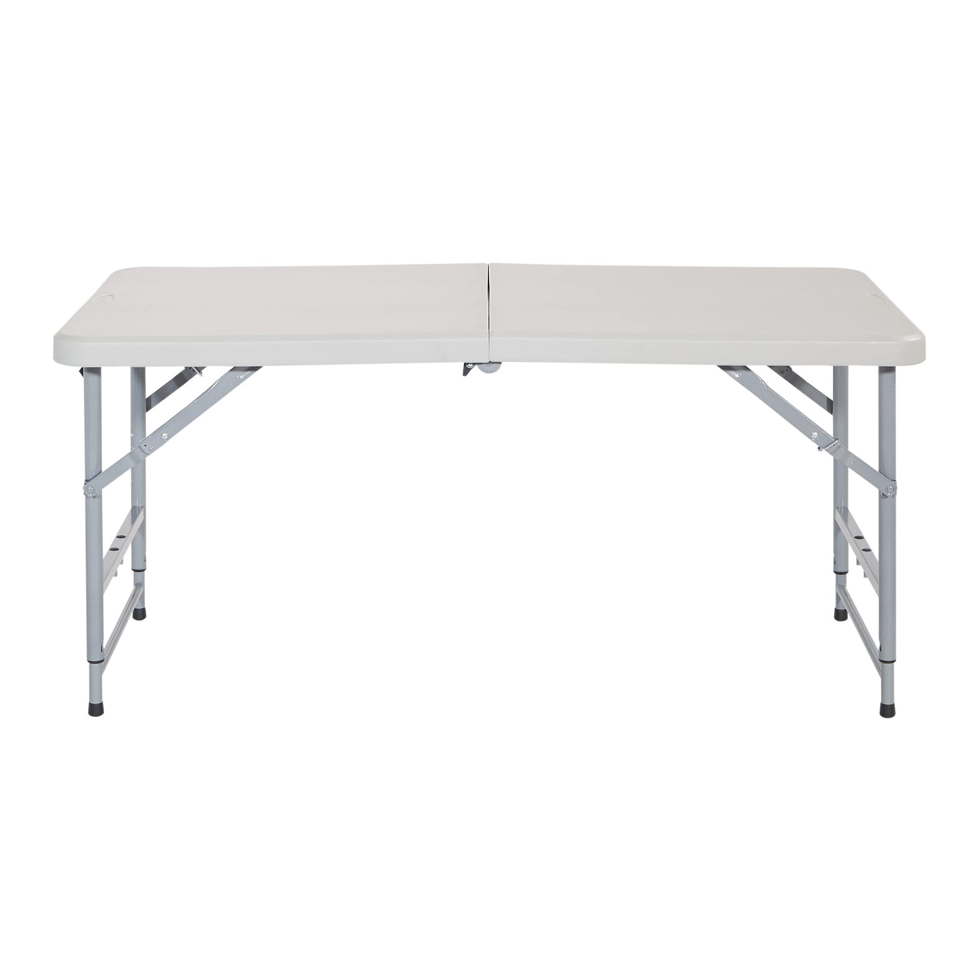 Office Star Products 4-Foot Height-Adjustable Folding Resin Table Light Gray