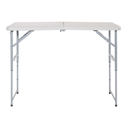 Office Star Products 4-Foot Height-Adjustable Folding Resin Table Light Gray