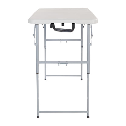 Office Star Products 4-Foot Height-Adjustable Folding Resin Table Light Gray